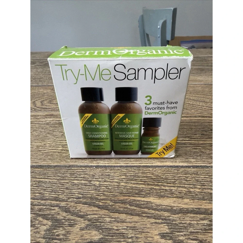 HAIR CARE Sample Set DermOrganic Salon Travel 2 oz Shampoo Masque Treatment Demo